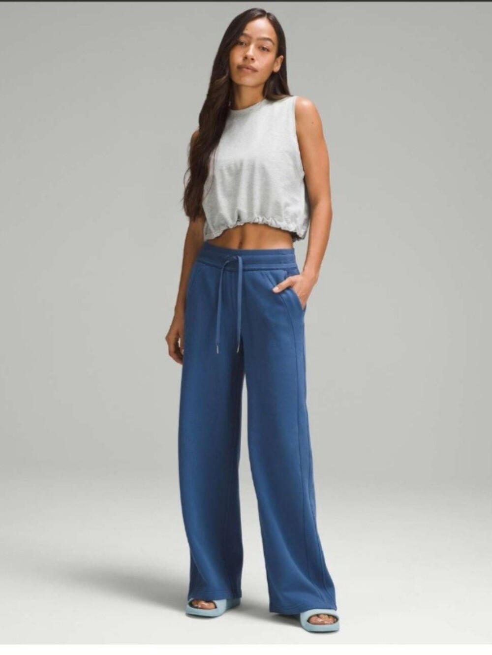 lululemon athletica Wide-Leg Drawstring Pants in Blue